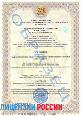 Образец разрешение Печора Сертификат ISO 50001